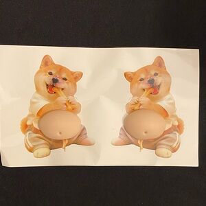 Pudgy Belly Doggy 3D Fidget Sticker Set - Help for stress & anxiety, ADHD NWOT
